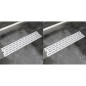 vidaXL Lineare Duschrinnen 2 Stk. Linien 530 x 140 mm Edelstahl vidaXL Lineare Duschrinnen 2 Stk. Linien 530 x 140 mm Edelstahl