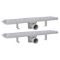 vidaXL Lineare Duschrinnen 2 Stk. Linien 530 x 140 mm Edelstahl vidaXL Lineare Duschrinnen 2 Stk. Linien 530 x 140 mm Edelstahl