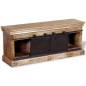 vidaXL TV-Schrank mit 2 Schiebetüren Mangoholz Massiv 110x30x45 cm vidaXL TV-Schrank mit 2 Schiebetüren Mangoholz Massiv 110x30x45 cm