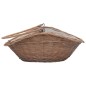 vidaXL Holzkorb mit Tragegriff 60 x 44 x 55 cm Natur Weide vidaXL Holzkorb mit Tragegriff 60 x 44 x 55 cm Natur Weide