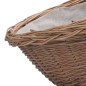 vidaXL Holzkorb mit Tragegriff 60 x 44 x 55 cm Natur Weide vidaXL Holzkorb mit Tragegriff 60 x 44 x 55 cm Natur Weide