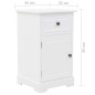 Nachttisch MDF und Kiefernholz 35 x 32 x 59 cm Nachttisch MDF und Kiefernholz 35 x 32 x 59 cm