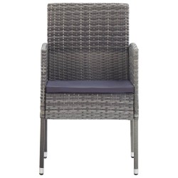 Gartenstühle 4 Stk. Poly Rattan Anthrazit