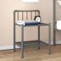 vidaXL Nachttisch Grau und Schwarz 45x34,5x62,5 cm Metall und Glas vidaXL Nachttisch Grau und Schwarz 45x34,5x62,5 cm Metall und Glas