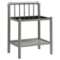 vidaXL Nachttisch Grau und Schwarz 45x34,5x62,5 cm Metall und Glas vidaXL Nachttisch Grau und Schwarz 45x34,5x62,5 cm Metall und Glas