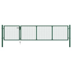 vidaXL Gartentor Stahl 350 x 75 cm Grün