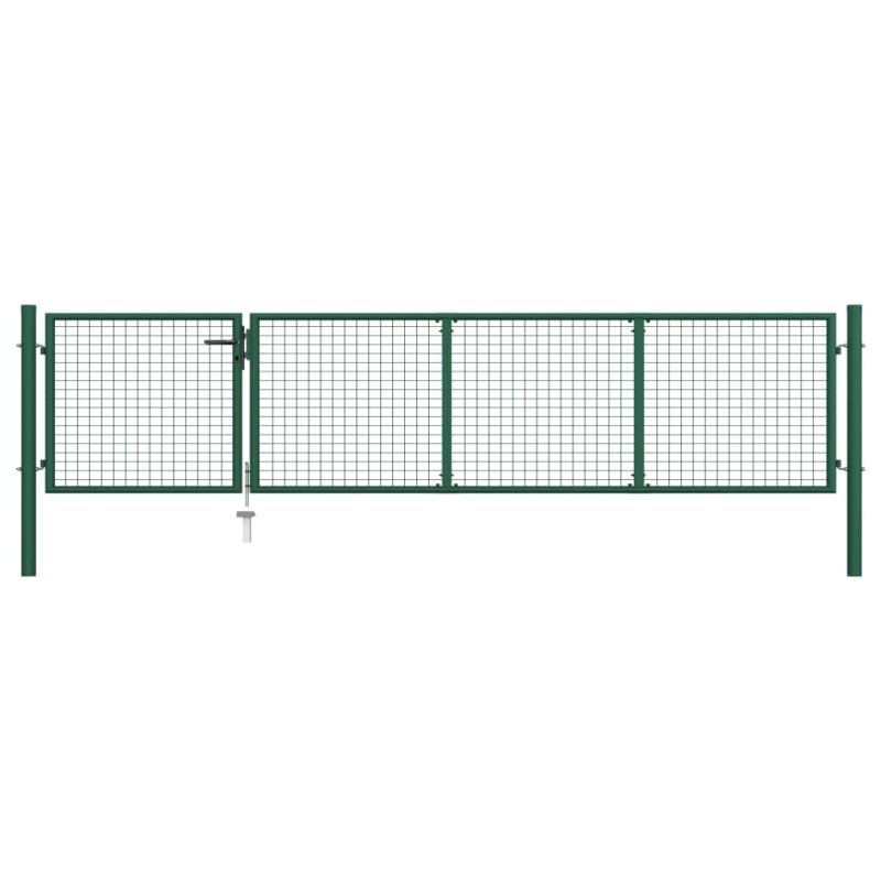 vidaXL Gartentor Stahl 350 x 75 cm Grün vidaXL Gartentor Stahl 350 x 75 cm Grün