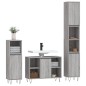 vidaXL 3-tlg. Badmöbel-Set Grau Sonoma Holzwerkstoff vidaXL 3-tlg. Badmöbel-Set Grau Sonoma Holzwerkstoff