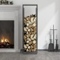 vidaXL Kaminholzhalter Grau 33,5x30x110 cm Massivholz Kiefer vidaXL Kaminholzhalter Grau 33,5x30x110 cm Massivholz Kiefer