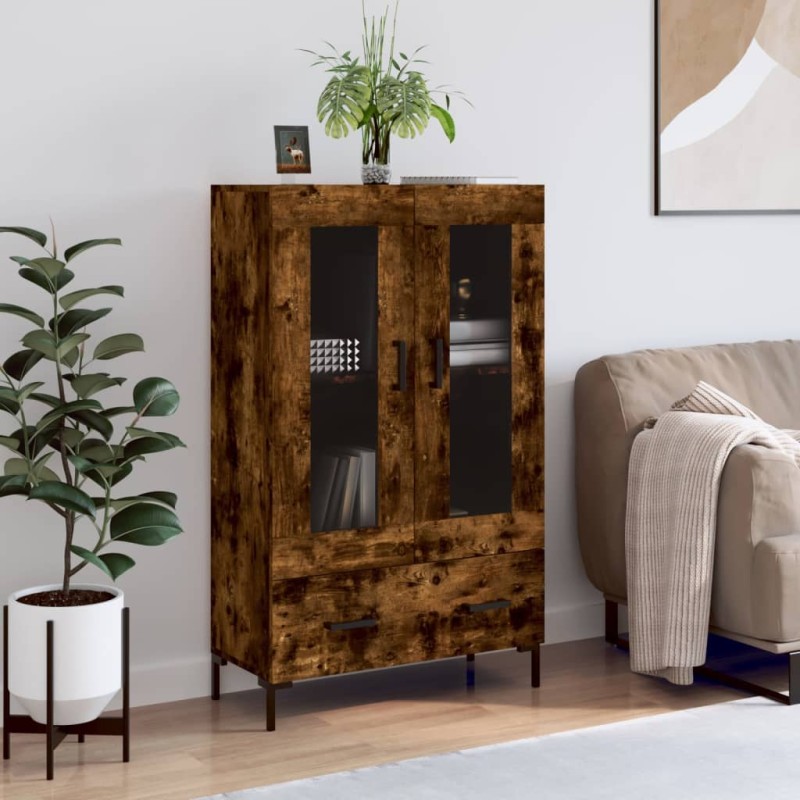 vidaXL Highboard Räuchereiche 69,5x31x115 cm Holzwerkstoff vidaXL Highboard Räuchereiche 69,5x31x115 cm Holzwerkstoff