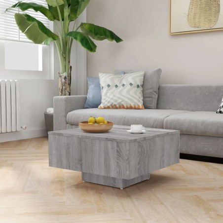 vidaXL Couchtisch Grau Sonoma 60x60x31,5 cm Holzwerkstoff