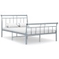 vidaXL Bettgestell Grau Metall 120x200 cm vidaXL Bettgestell Grau Metall 120x200 cm