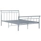 vidaXL Bettgestell Grau Metall 120x200 cm vidaXL Bettgestell Grau Metall 120x200 cm