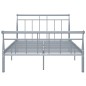 vidaXL Bettgestell Grau Metall 120x200 cm vidaXL Bettgestell Grau Metall 120x200 cm