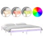 vidaXL Massivholzbett mit LEDs 135x190 cm vidaXL Massivholzbett mit LEDs 135x190 cm