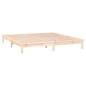 vidaXL Massivholzbett mit LEDs 135x190 cm vidaXL Massivholzbett mit LEDs 135x190 cm