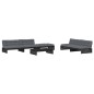 vidaXL 6-tlg. Garten-Lounge-Set mit Kissen Schwarz Massivholz vidaXL 6-tlg. Garten-Lounge-Set mit Kissen Schwarz Massivholz