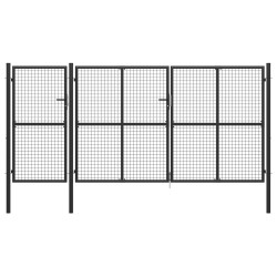vidaXL Gartentor Stahl 400 x 150 cm Anthrazit