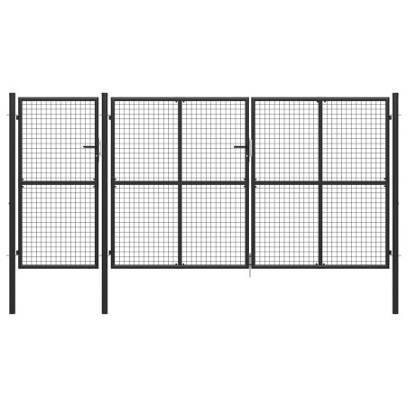 vidaXL Gartentor Stahl 400 x 150 cm Anthrazit