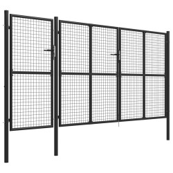 vidaXL Gartentor Stahl 400 x 150 cm Anthrazit