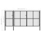 vidaXL Gartentor Stahl 400 x 150 cm Anthrazit vidaXL Gartentor Stahl 400 x 150 cm Anthrazit