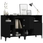 vidaXL Sideboards 2 Stk. Schwarz 60x35x70 cm Holzwerkstoff vidaXL Sideboards 2 Stk. Schwarz 60x35x70 cm Holzwerkstoff