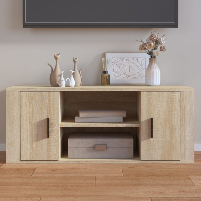 vidaXL TV-Schrank Sonoma-Eiche 100x35x40 cm Holzwerkstoff vidaXL TV-Schrank Sonoma-Eiche 100x35x40 cm Holzwerkstoff