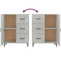 vidaXL Sideboard Betongrau 69,5x34x90 cm Holzwerkstoff vidaXL Sideboard Betongrau 69,5x34x90 cm Holzwerkstoff