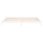 vidaXL Massivholzbett mit LEDs Weiß 135x190 cm vidaXL Massivholzbett mit LEDs Weiß 135x190 cm