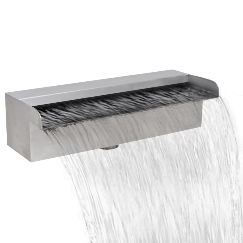 vidaXL Pool-Wasserfall Fontäne Rechteckig Edelstahl 30 cm vidaXL Pool-Wasserfall Fontäne Rechteckig Edelstahl 30 cm