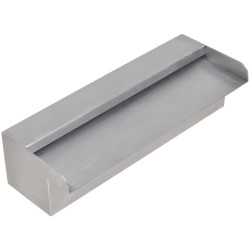 vidaXL Pool-Wasserfall Fontäne Rechteckig Edelstahl 30 cm
