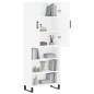 Highboard Weiß 69,5x34x180 cm Holzwerkstoff Highboard Weiß 69,5x34x180 cm Holzwerkstoff