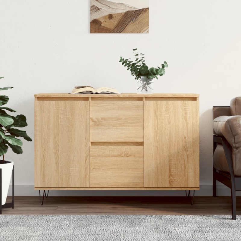 vidaXL Sideboard Sonoma-Eiche 104x35x70 cm Holzwerkstoff vidaXL Sideboard Sonoma-Eiche 104x35x70 cm Holzwerkstoff