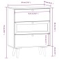vidaXL Sideboard mit Schubladen 60x30x75 cm Holzwerkstoff vidaXL Sideboard mit Schubladen 60x30x75 cm Holzwerkstoff