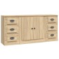 vidaXL Sideboards 3 Stk. Sonoma-Eiche Holzwerkstoff vidaXL Sideboards 3 Stk. Sonoma-Eiche Holzwerkstoff