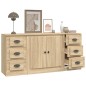 vidaXL Sideboards 3 Stk. Sonoma-Eiche Holzwerkstoff vidaXL Sideboards 3 Stk. Sonoma-Eiche Holzwerkstoff