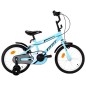 vidaXL Kinderfahrrad 16 Zoll Schwarz und Blau vidaXL Kinderfahrrad 16 Zoll Schwarz und Blau