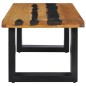vidaXL Couchtisch 100×50×40 cm Teak-Massivholz und Lavastein vidaXL Couchtisch 100×50×40 cm Teak-Massivholz und Lavastein