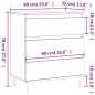 vidaXL Sideboard Räuchereiche 60x35x70 cm Holzwerkstoff vidaXL Sideboard Räuchereiche 60x35x70 cm Holzwerkstoff