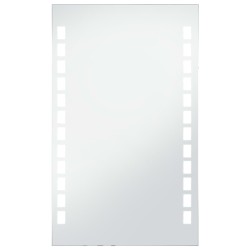 vidaXL Badezimmer-Wandspiegel mit LEDs 60x100 cm