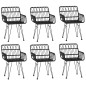 vidaXL 7-tlg. Garten-Essgruppe Schwarz Poly Rattan vidaXL 7-tlg. Garten-Essgruppe Schwarz Poly Rattan