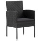 Gartenstühle 2 Stk. Poly-Rattan Schwarz Gartenstühle 2 Stk. Poly-Rattan Schwarz