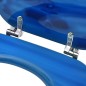 vidaXL Toilettensitz mit Deckel MDF Blau Wassertropfen-Design vidaXL Toilettensitz mit Deckel MDF Blau Wassertropfen-Design