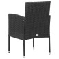 Gartenstühle 2 Stk. Poly-Rattan Schwarz Gartenstühle 2 Stk. Poly-Rattan Schwarz