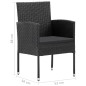 Gartenstühle 2 Stk. Poly-Rattan Schwarz Gartenstühle 2 Stk. Poly-Rattan Schwarz