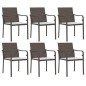 vidaXL 7-tlg. Garten-Essgruppe mit Kissen Poly Rattan und Stahl vidaXL 7-tlg. Garten-Essgruppe mit Kissen Poly Rattan und Stahl