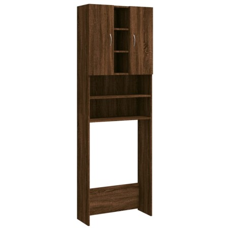 vidaXL Waschmaschinenschrank Braun Eichen-Optik 64x25,5x190 cm