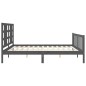 vidaXL Massivholzbett mit Kopfteil Grau 200x200 cm vidaXL Massivholzbett mit Kopfteil Grau 200x200 cm
