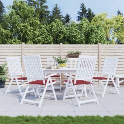 Gartenstuhl-Kissen 6 Stk. Weinrot 50x50x3 cm Oxford-Gewebe