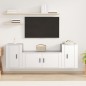 vidaXL 3-tlg. TV-Schrank-Set Weiß Holzwerkstoff vidaXL 3-tlg. TV-Schrank-Set Weiß Holzwerkstoff